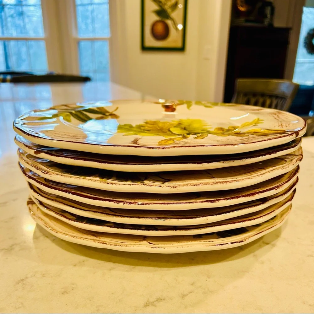 Sur La Table Acorn & Fig Dinner Plates
